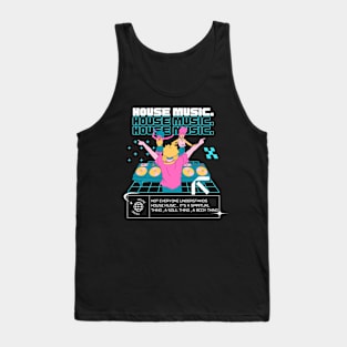 HOUSE MUSIC  - Dj Dancefloor (blue) Tank Top